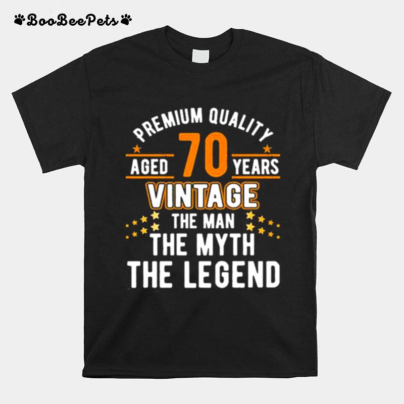 Vintage The Man Myth Legend 70 Yrs 70Th Birthday T-Shirt