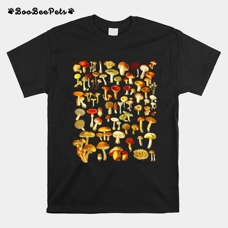 Vintage Types Of Mushroom T-Shirt