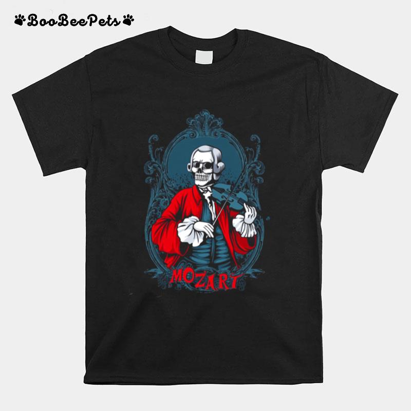 Violist Mozart Skull T-Shirt