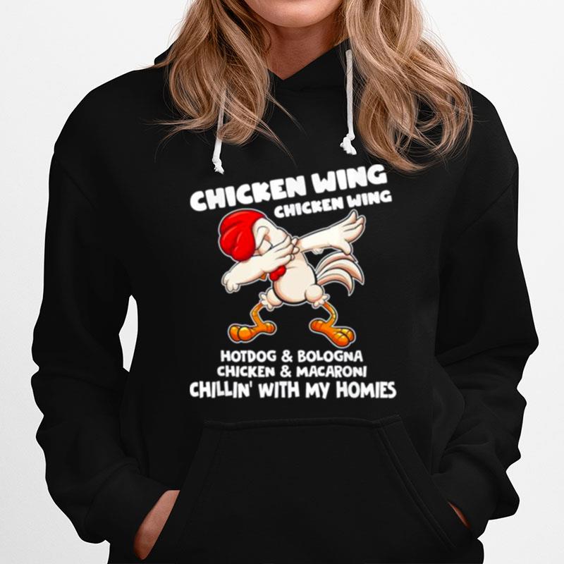 Viral Chicken Wing Chicken Wing Hot Dog Bologna Song Lyric Hoodie