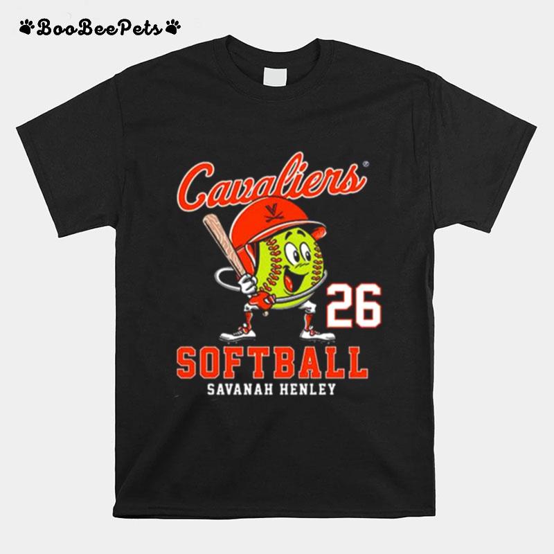 Virginia Cavaliers Ncaa Softball Savannah Henley T-Shirt