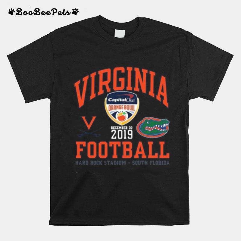 Virginia Cavaliers Vs Florida Gator 2019 Football Captain One Orange Bowl T-Shirt