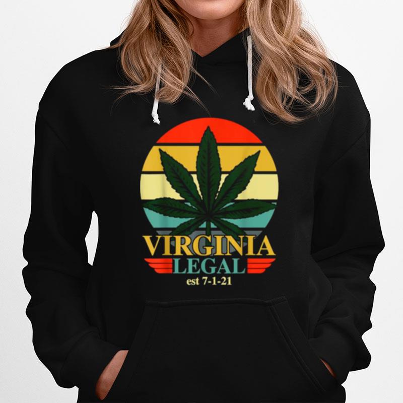 Virginia Legal Medical Marijuana Cannabis Vintage Hoodie