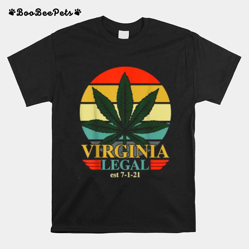 Virginia Legal Medical Marijuana Cannabis Vintage T-Shirt