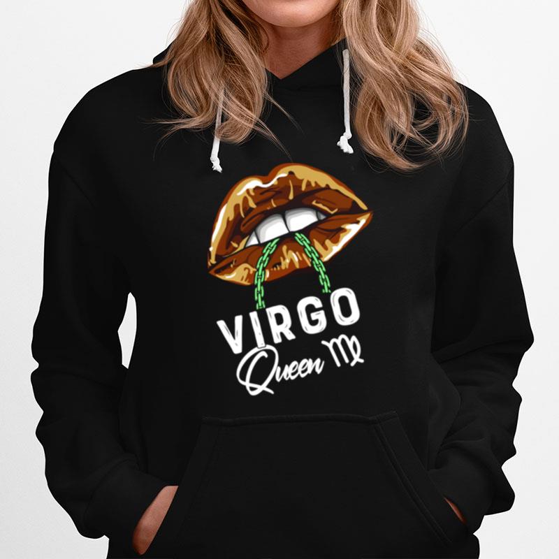 Virgo Queen Lips Sexy Black Afro Queen September Hoodie