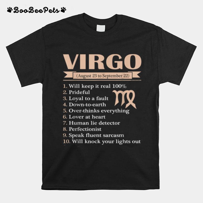 Virgo Zodiac Sign Astrology August September Birthday T-Shirt