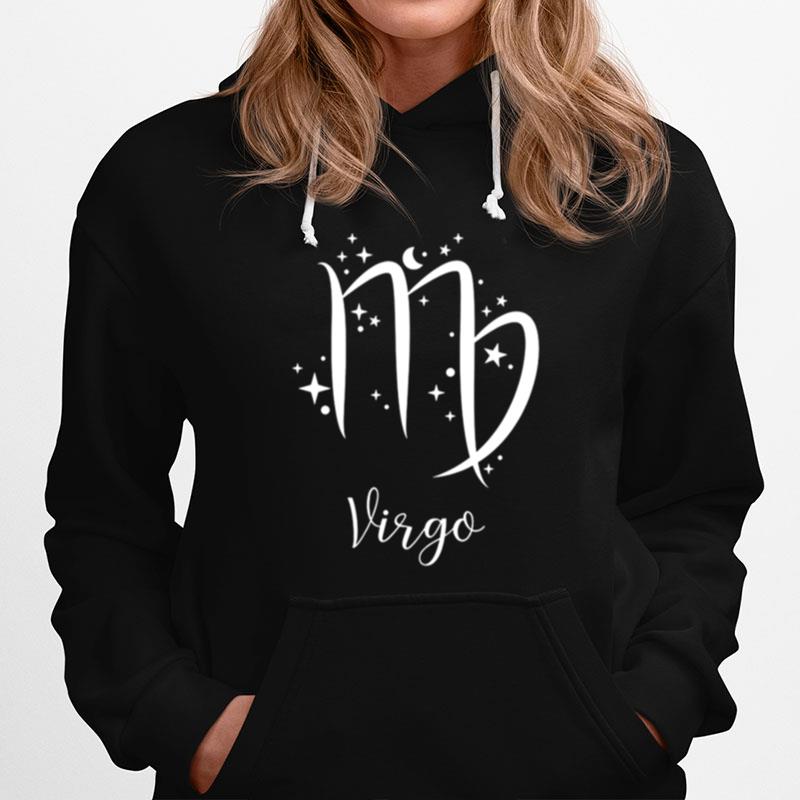Virgo Zodiac Sign With Stars And Moon Hoodie