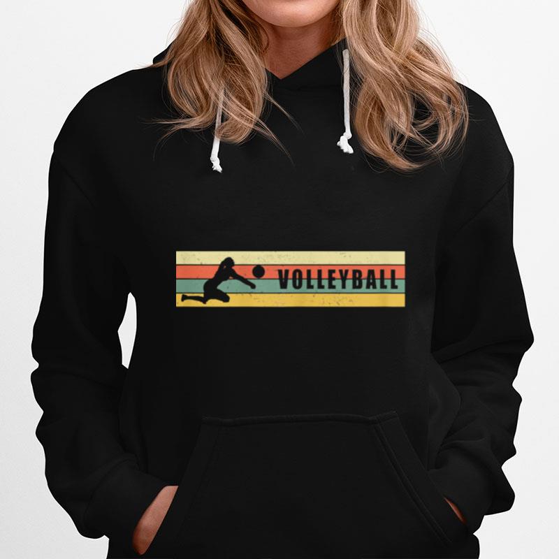Volleyball Girl Vintage Retro Hoodie