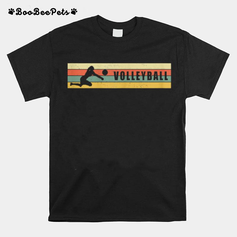 Volleyball Girl Vintage Retro T-Shirt