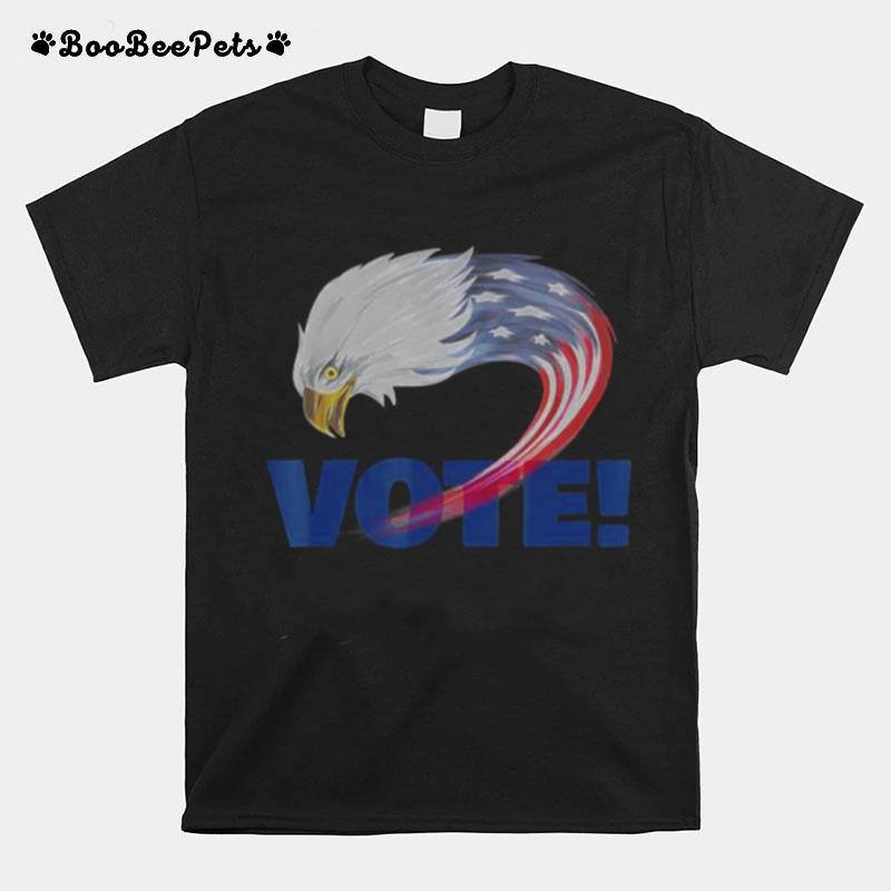 Vote Circle Eagle American Flag T-Shirt