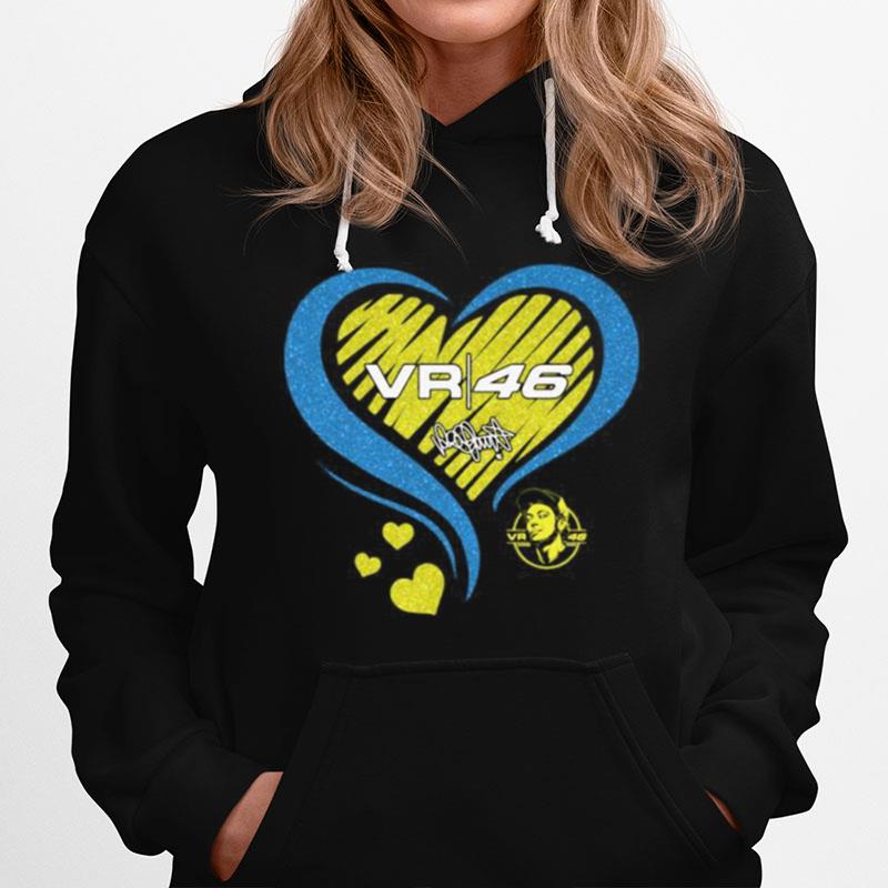 Vr46 Valentino Rossi Racing Heart Diamond Hoodie