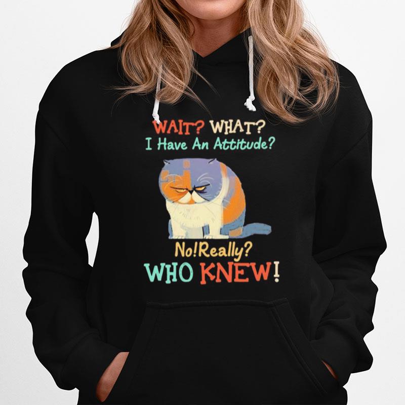 Wait What I Have An Attitude No Really Who Knew Cat Hoodie