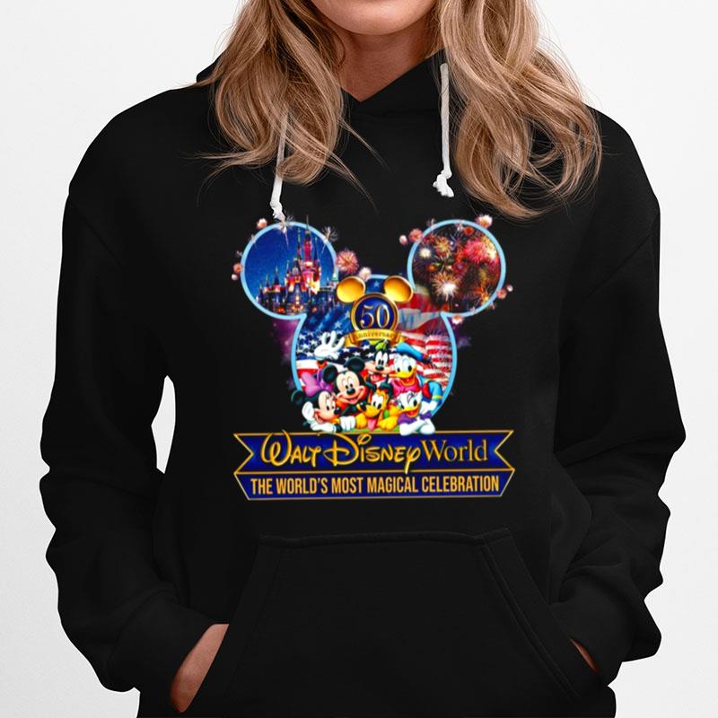 Walt Disney World The Worlds Most Magical Celebration 50 Years Of Magic Kingdom Hoodie