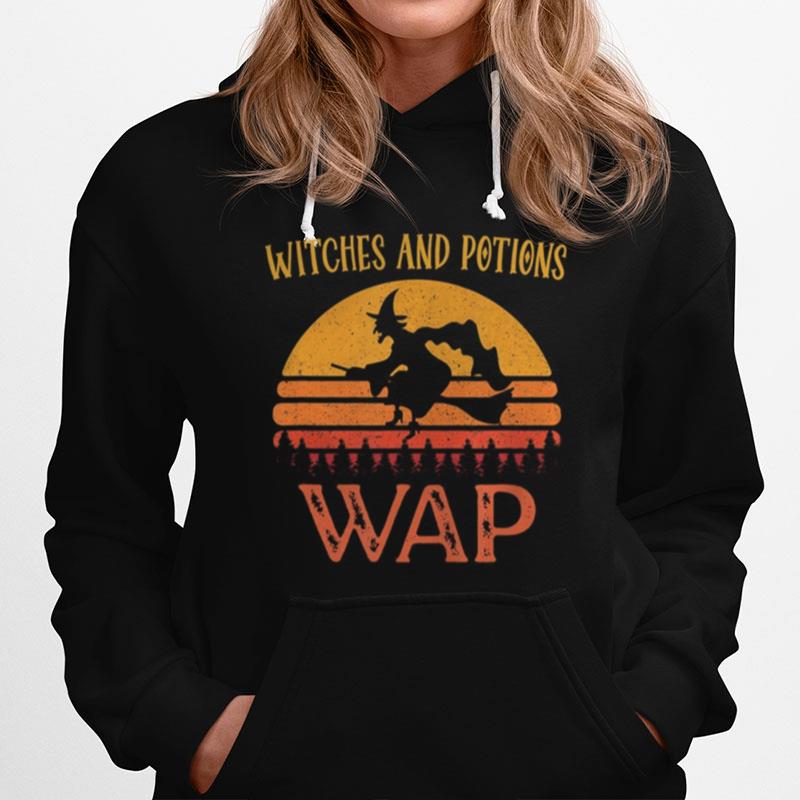 Wap Witches And Potions Retro Halloween Witch Hoodie