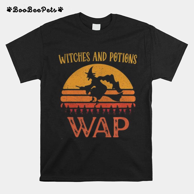 Wap Witches And Potions Retro Halloween Witch T-Shirt