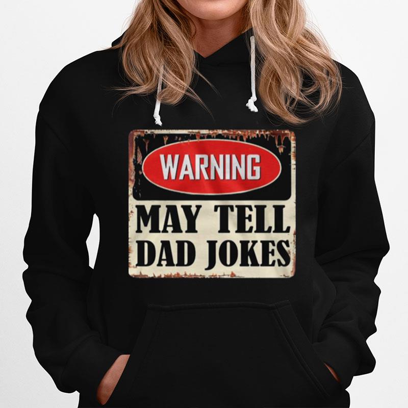 Warning May Tell Dad Jokes Retro Hoodie