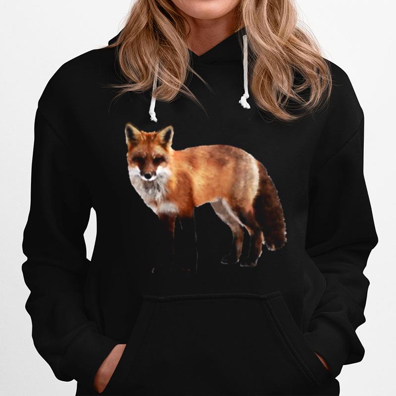 Watercolor Fox Wildlife Painting Illustration Hoodie