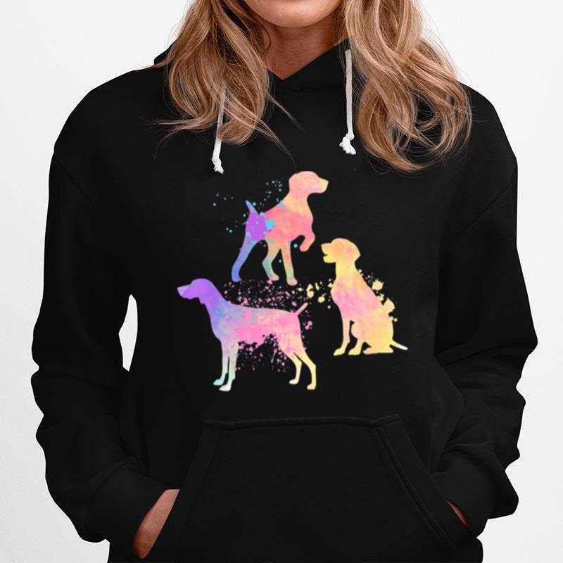 Watercolor German Shorthaired Pointers Dog Hoodie