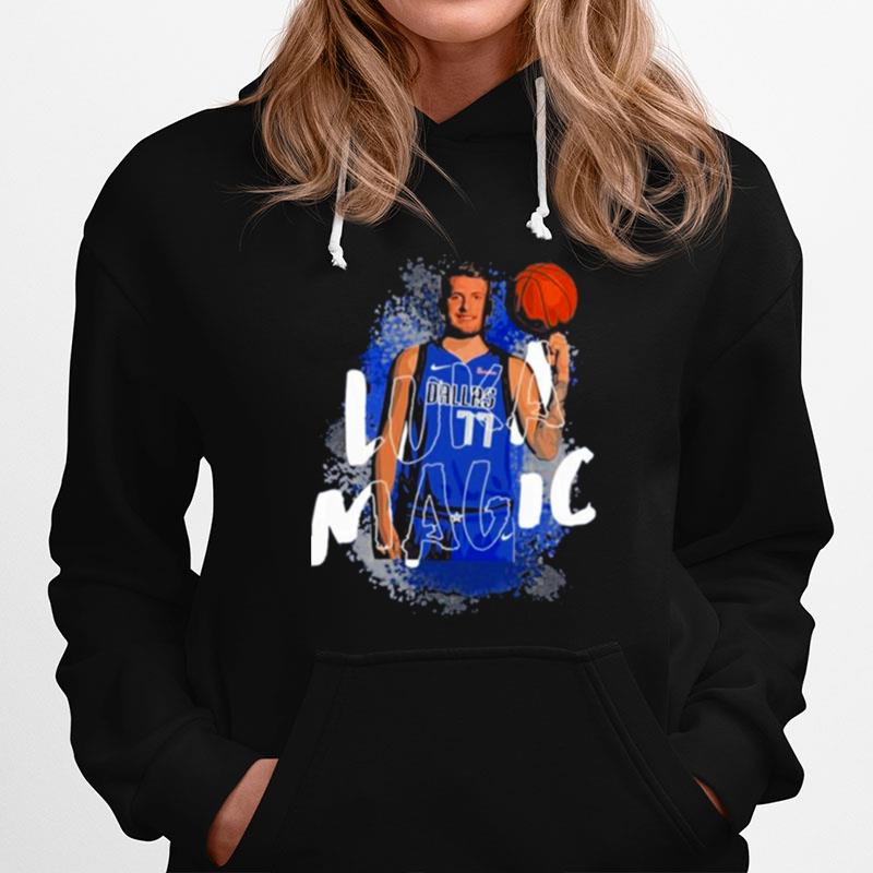 Watercolored Luka Doncic Basketball Hoodie