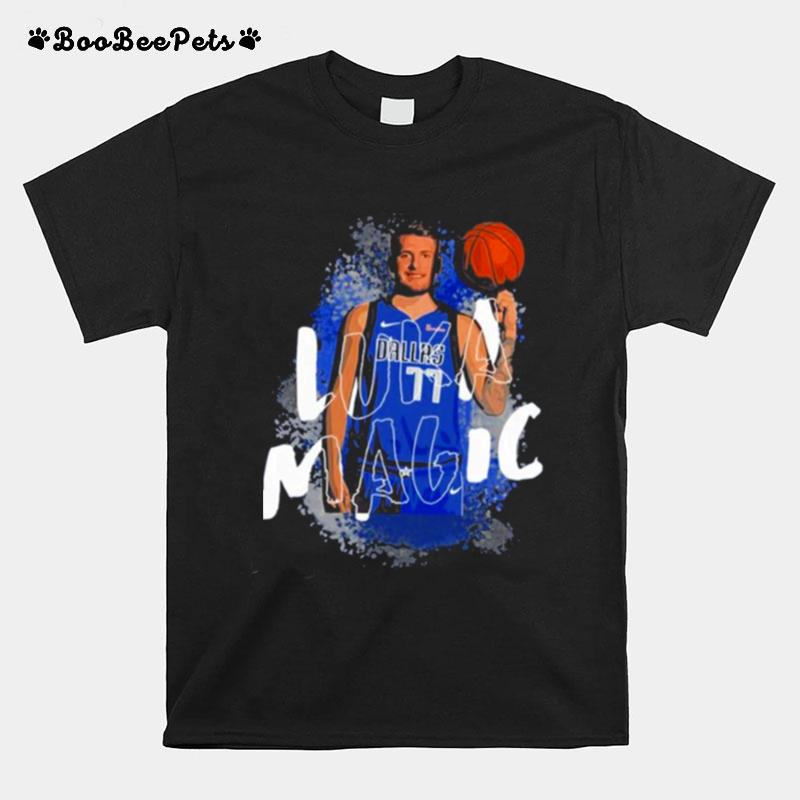 Watercolored Luka Doncic Basketball T-Shirt