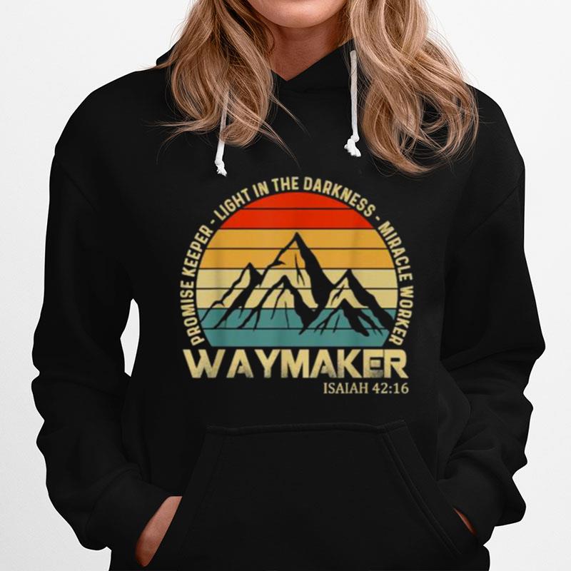 Waymaker Promise Keeper Miracle Worker Christian Vintage Hoodie