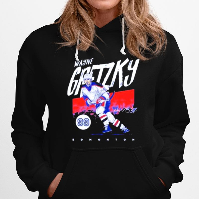 Wayne Gretzky Edmonton Oilers Former Player Grunge Hoodie