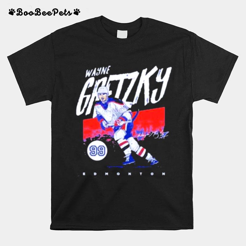 Wayne Gretzky Edmonton Oilers Former Player Grunge T-Shirt