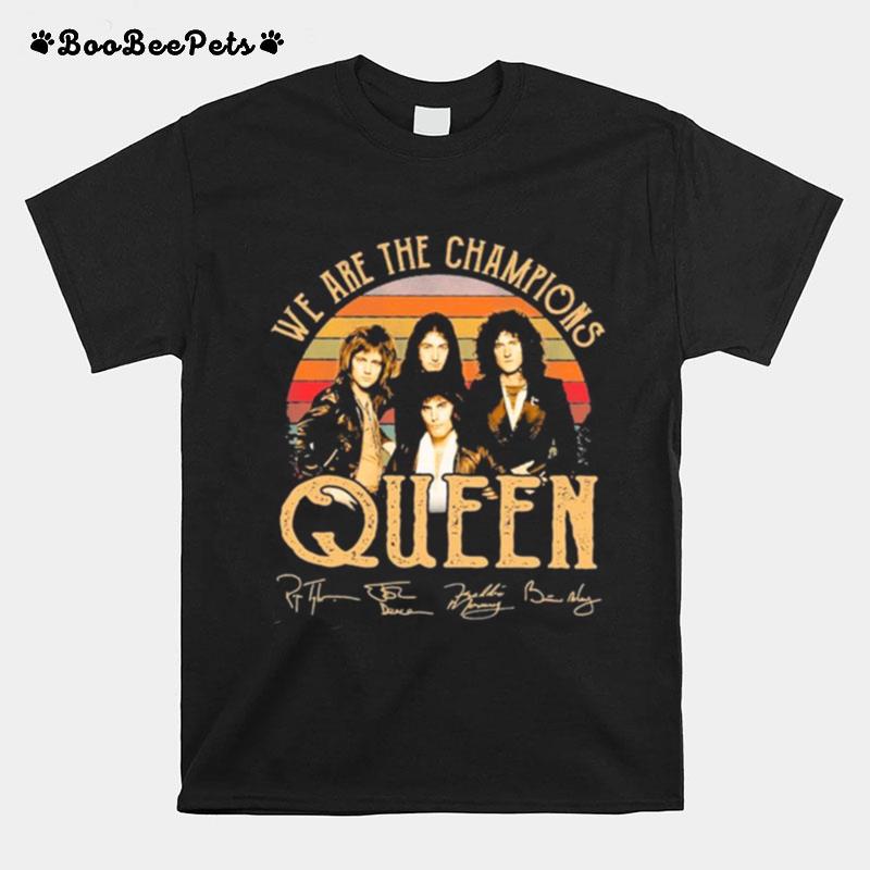 We Are Champions Queen Signatures Vintage T-Shirt