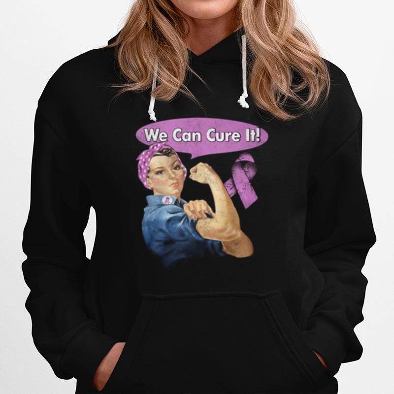 We Can Cure It Strong Girl Breast Cancer Awareness Hoodie