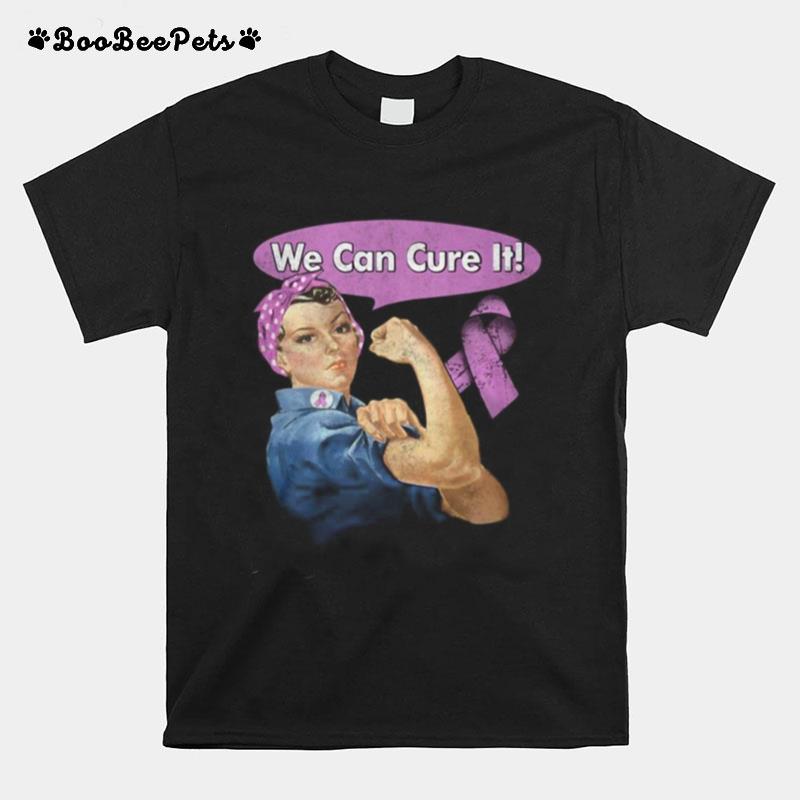 We Can Cure It Strong Girl Breast Cancer Awareness T-Shirt