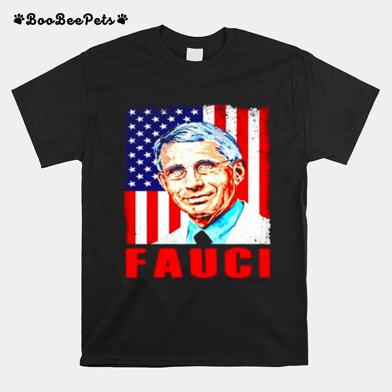 We Trust In Science Fauci Vintage American Flag T-Shirt