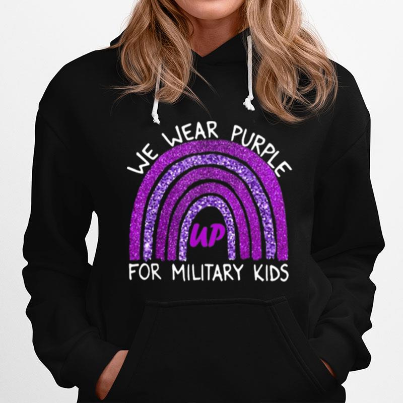 We Wear Purple Up For Military Kids Military Child Month Hoodie