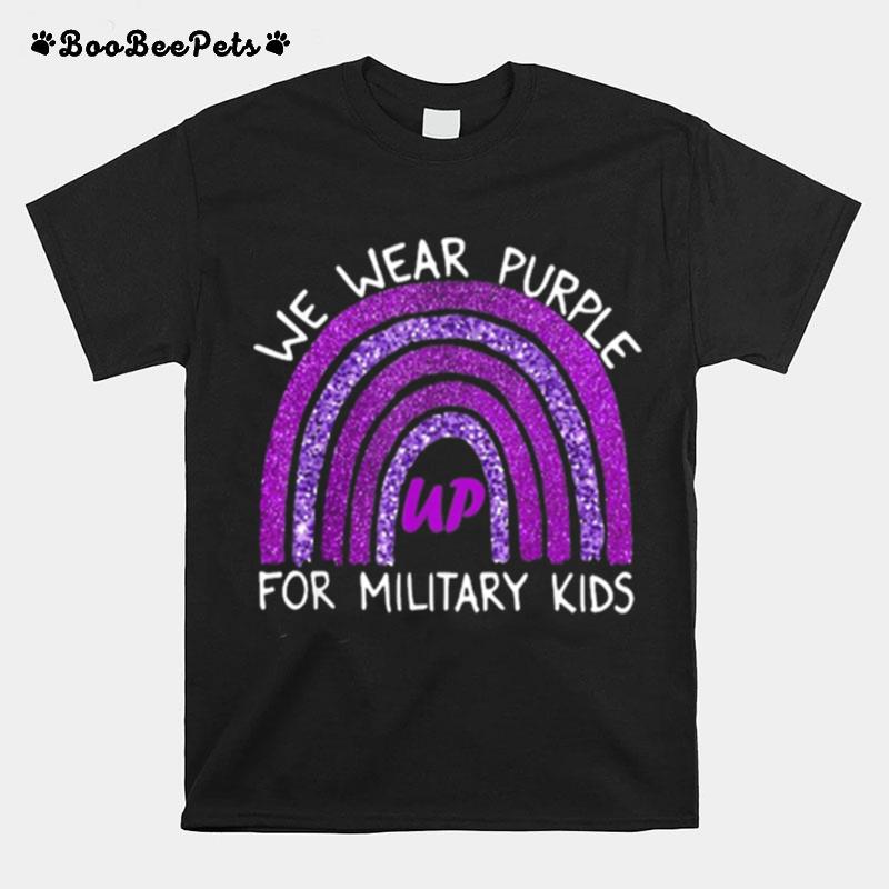 We Wear Purple Up For Military Kids Military Child Month T-Shirt