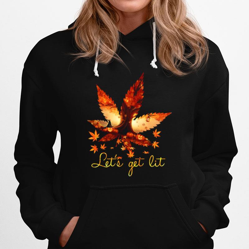 Weed Lets Get Lit Halloween Hoodie