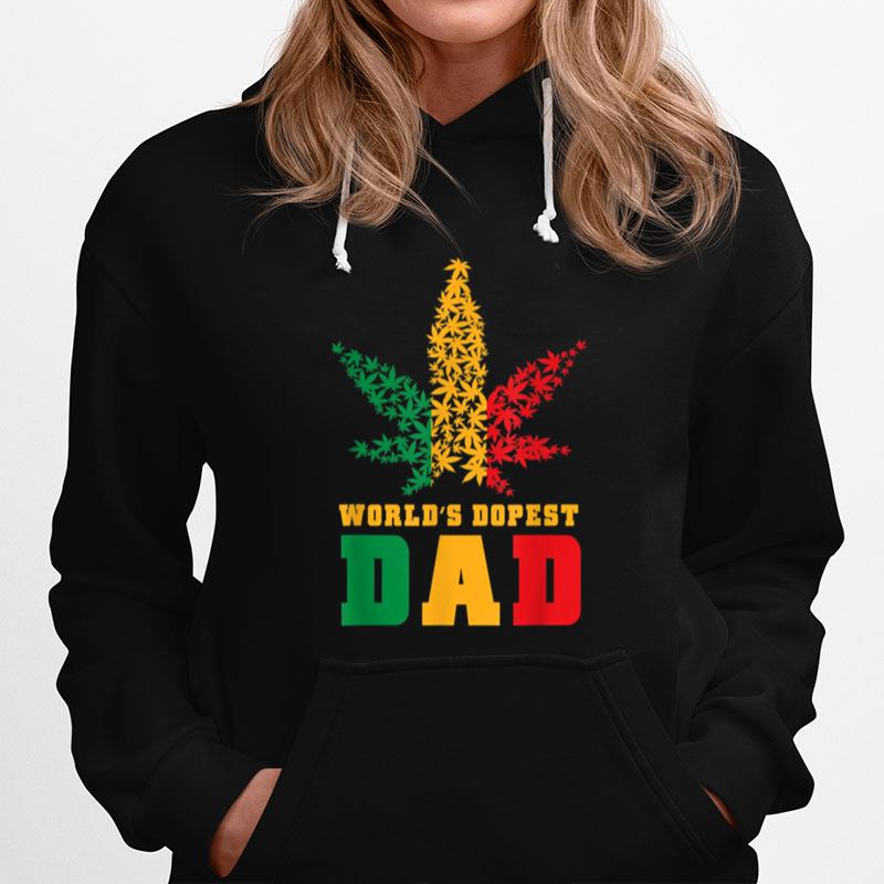 Weed Worlds Dopest Dad Funny Leaf Juneteenth Fathers Day T B09Ztn34N7 Hoodie