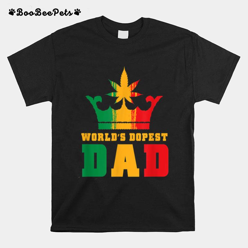 Weed Worlds Dopest Dad Funny Leaf Juneteenth Fathers Day T B09Ztnrhs8 T-Shirt
