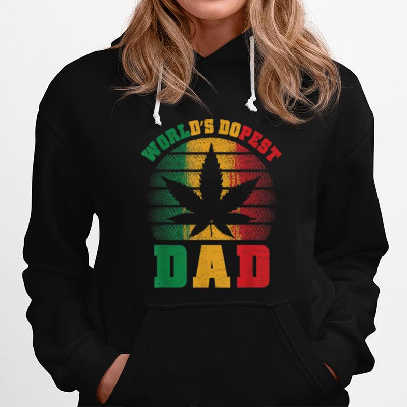 Weed Worlds Dopest Dad Funny Leaf Juneteenth Fathers Day T B09Ztp2Lvb Hoodie