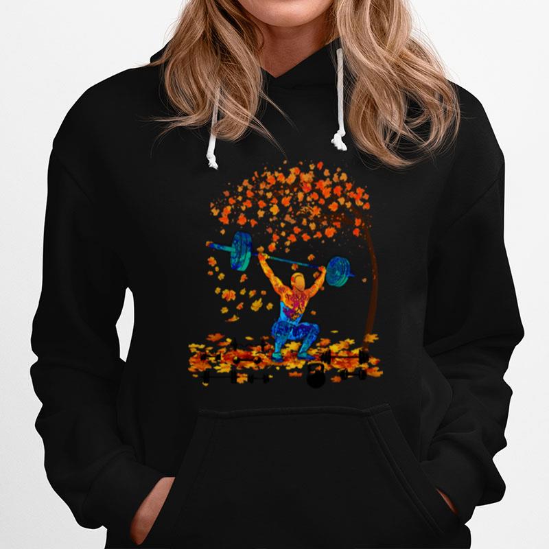 Weightlifting Maple Leaves Tree Hoodie