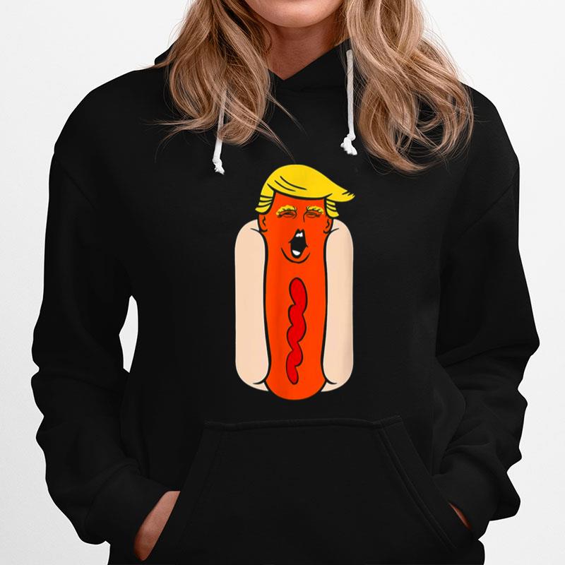 Weiner Hot Dog Head Biden Costume Hoodie