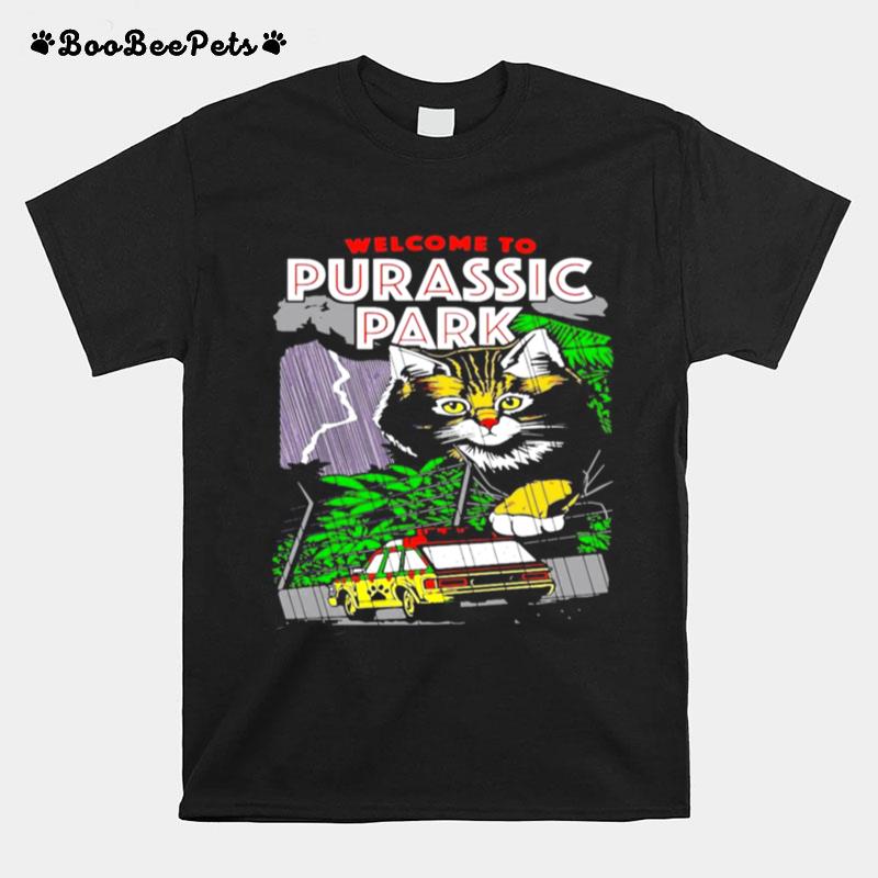 Welcome To Purassic Park Cat T-Shirt