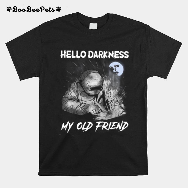 Welder Hello Darkness My Old Friend Kids T-Shirt