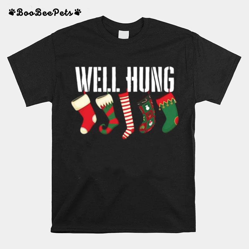 Well Hung Stocking Christmas T-Shirt