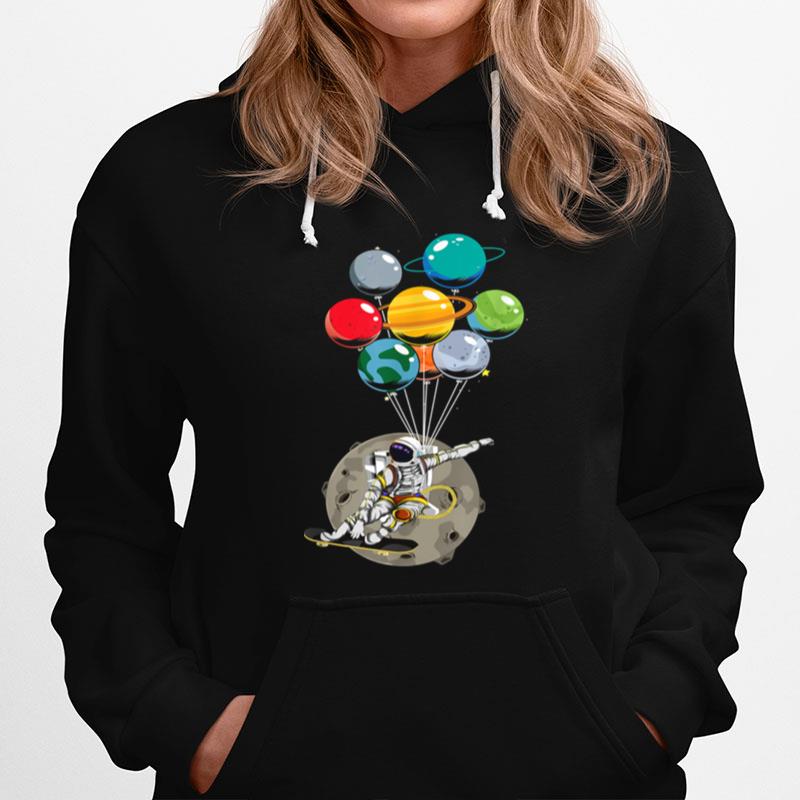 Weltraum Universum Mond Skater Planet Ballon Astronaut Hoodie