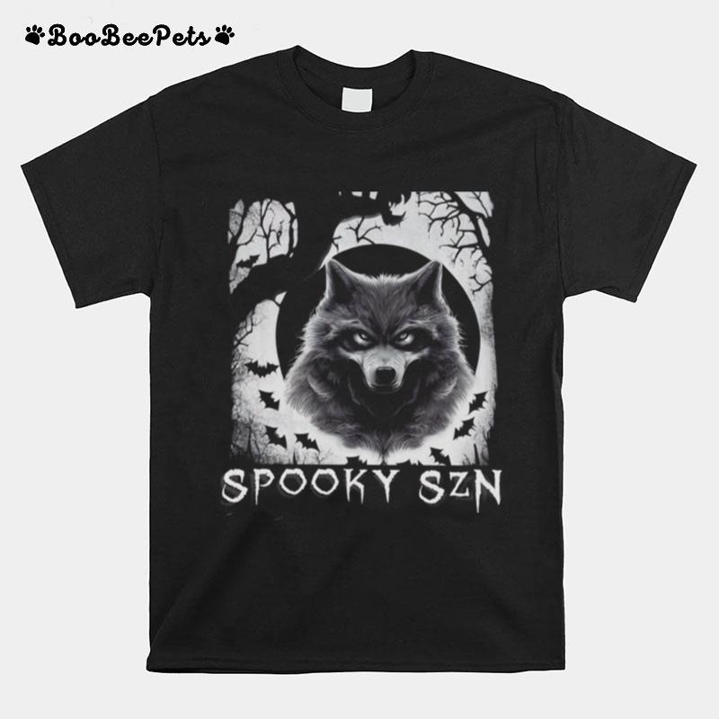 Werewolf Spooky Bats Comfy Halloween T-Shirt