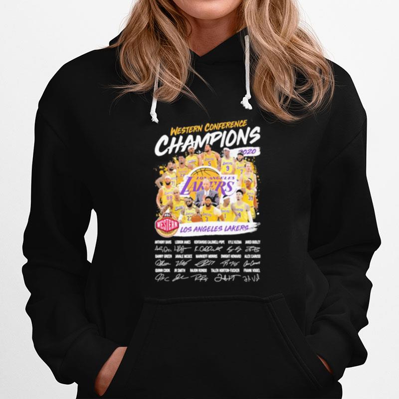 Western Conference Champions Los Angeles Lakers Signatures Hoodie
