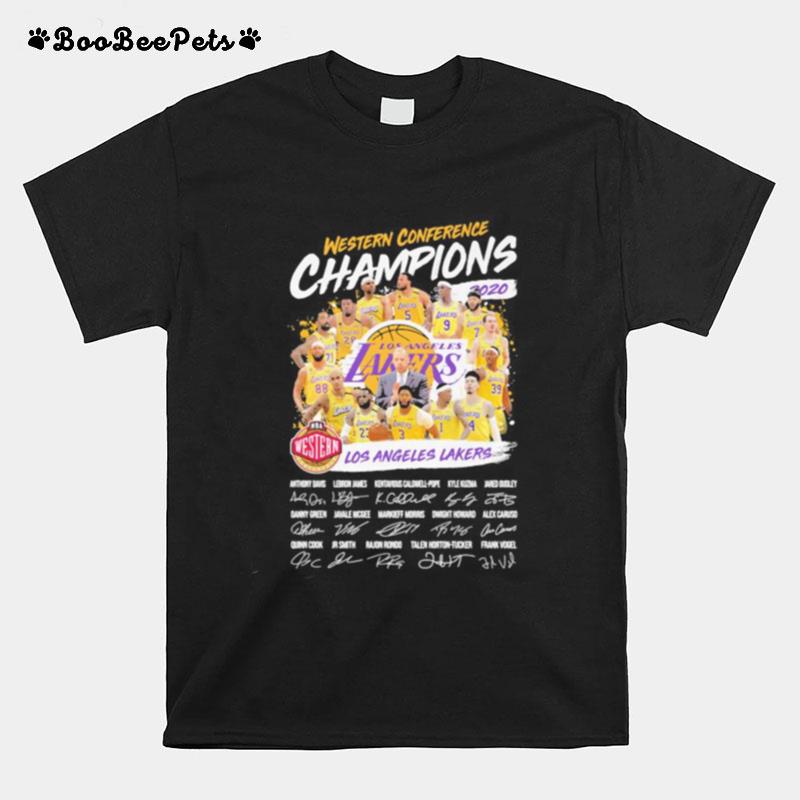 Western Conference Champions Los Angeles Lakers Signatures T-Shirt
