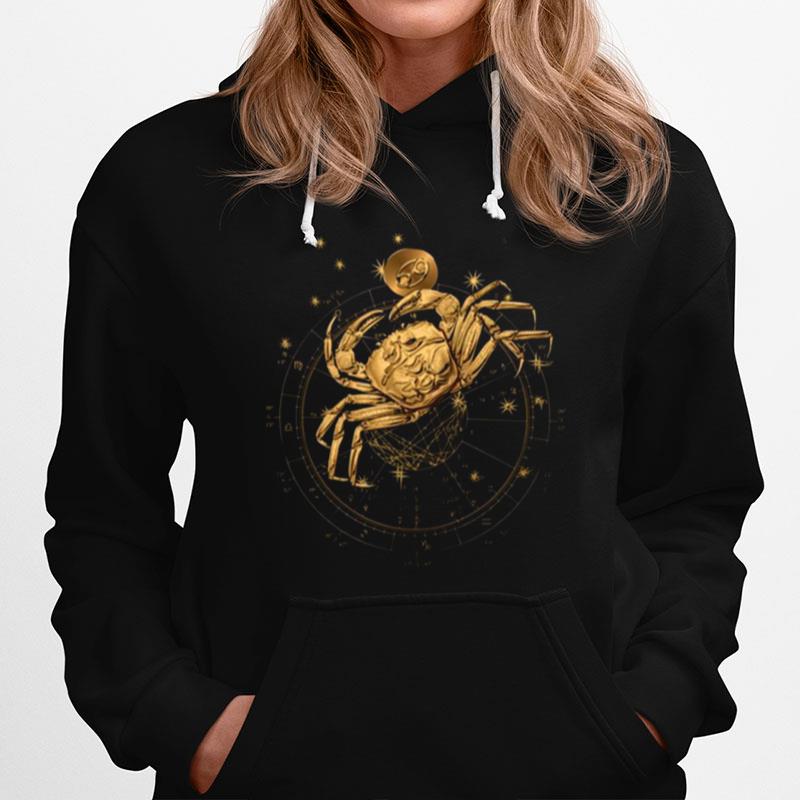 Western Zodiac Golden Cancer The Crab Hoodie