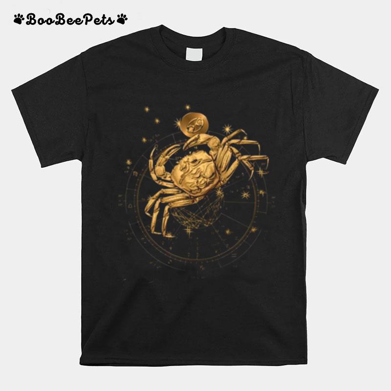 Western Zodiac Golden Cancer The Crab T-Shirt