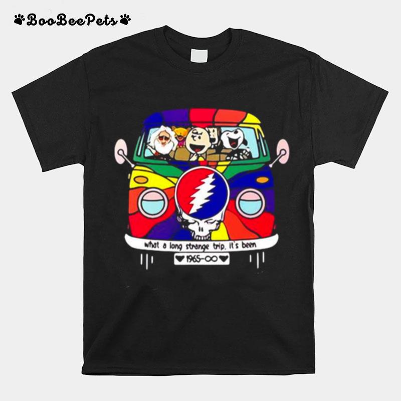 What A Long Strange Trip Its Been Snoopy Bus Grateful Dead T-Shirt