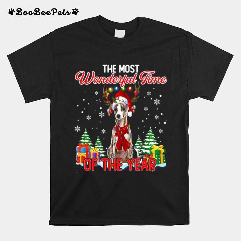 Whippet The Most Wonderful Time Of The Year Ugly Christmas T-Shirt